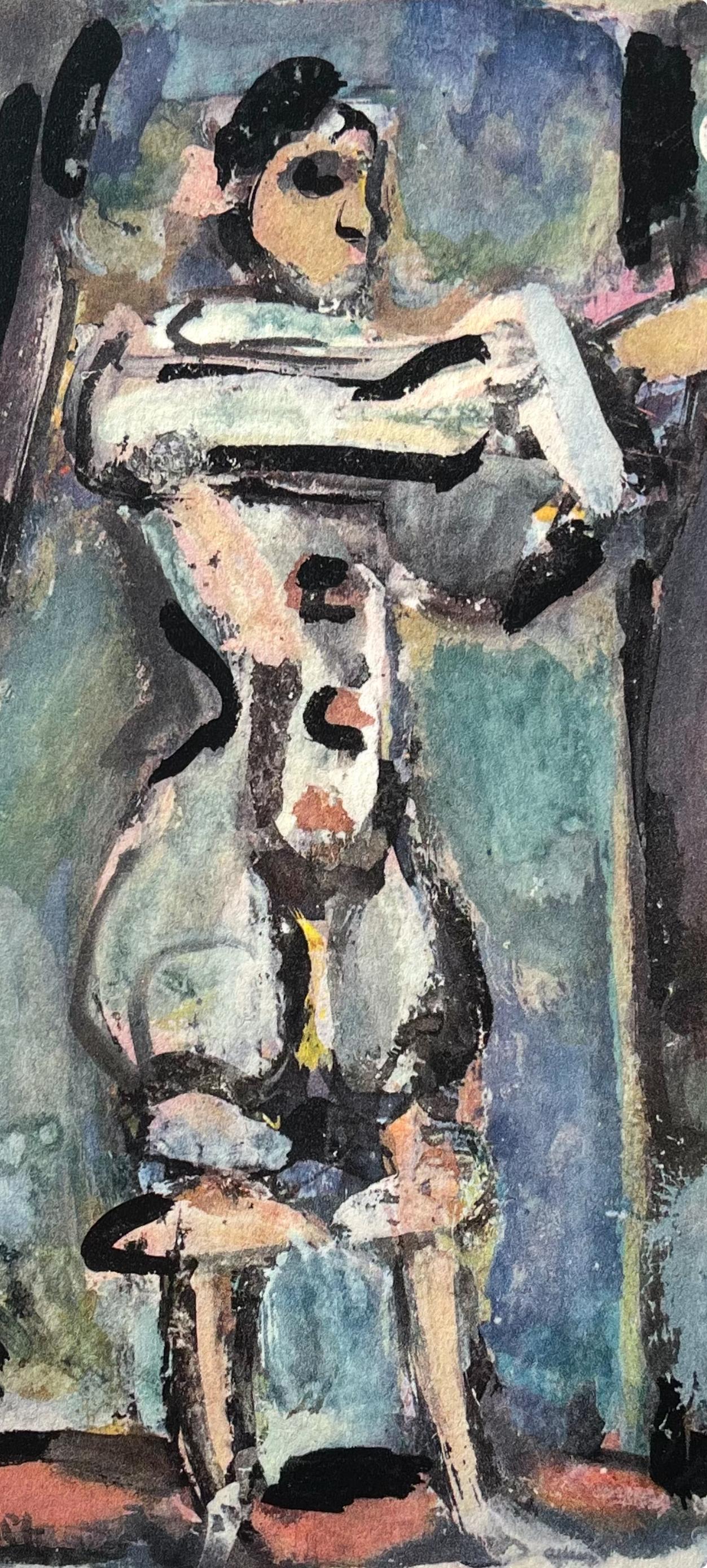 (tariff free*) Pierrot blanc, Divertissement, Éditions de la Revue Verve - Print by Georges Rouault