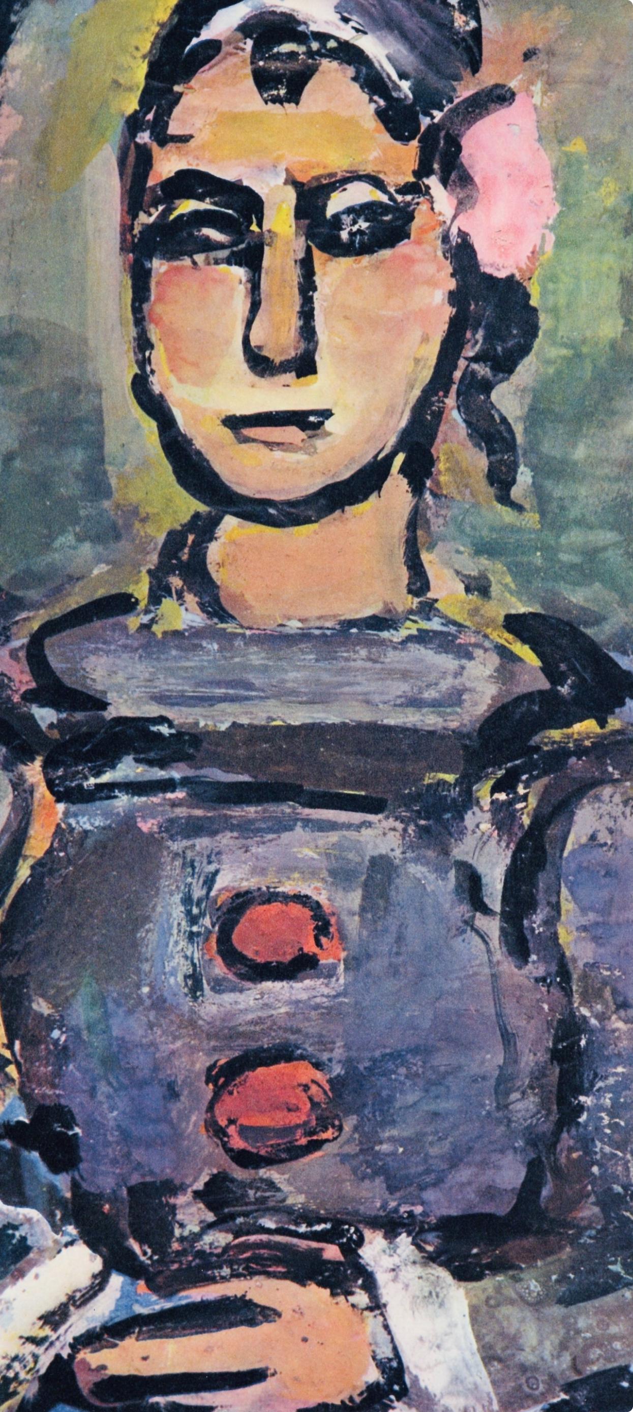 Pierrot noir, Divertissement, Éditions de la Revue Verve - Print de Georges Rouault