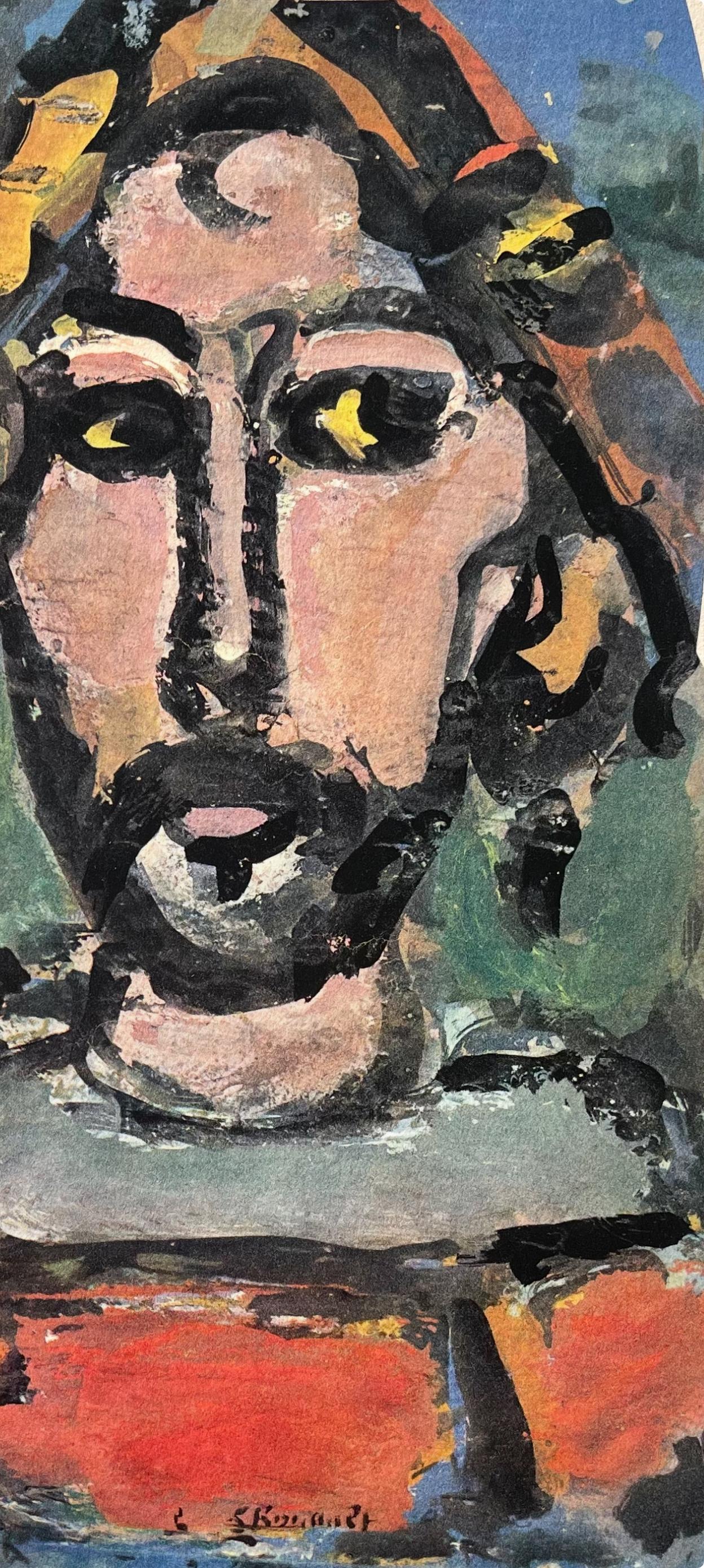 (tariff free*) Quiquengrogne, Divertissement, Éditions de la Revue Verve - Gray Landscape Print by Georges Rouault
