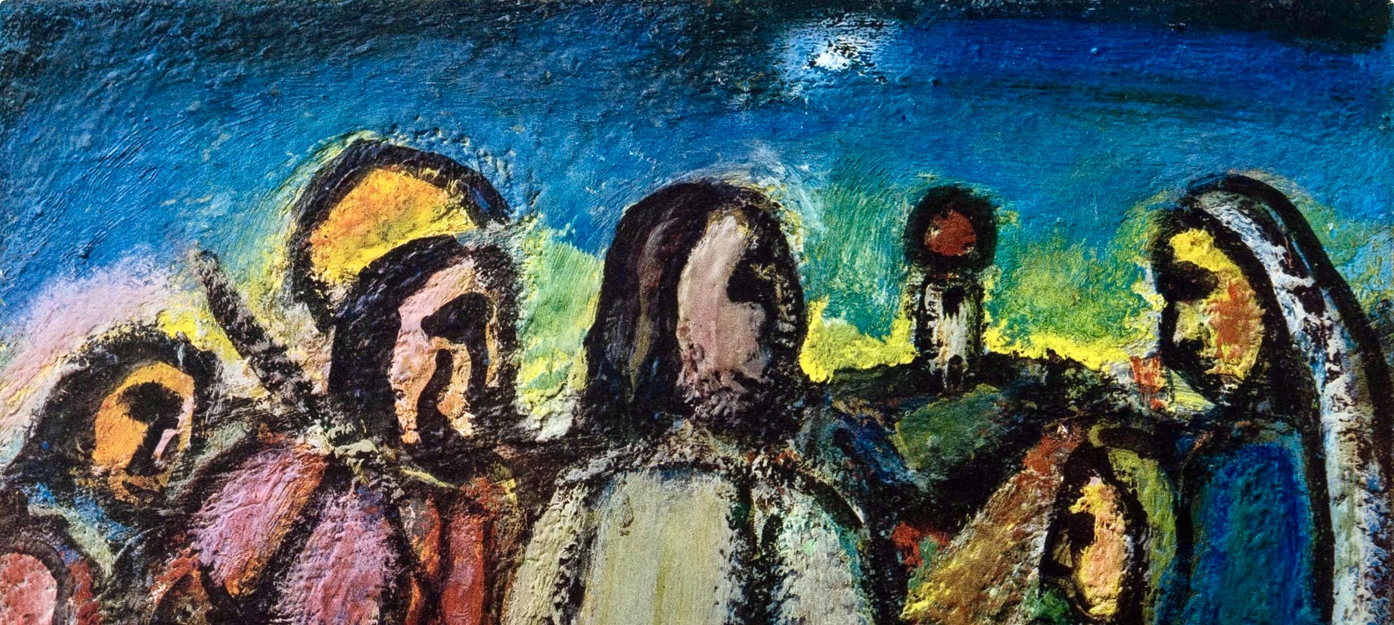 Rouault, Christ et disciples, Stella Vespertina (d'après) - Noir Landscape Print par Georges Rouault
