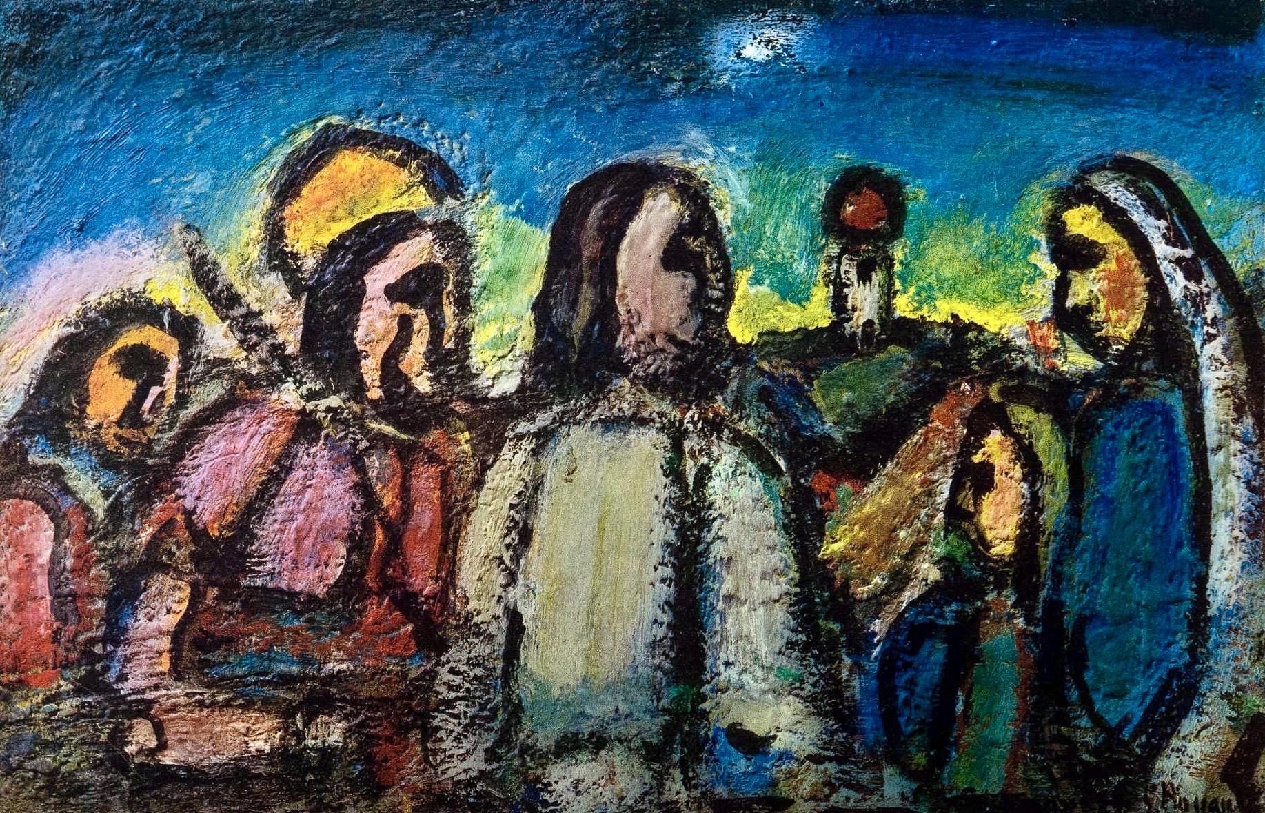 Landscape Print Georges Rouault - Rouault, Christ et disciples, Stella Vespertina (d'après)