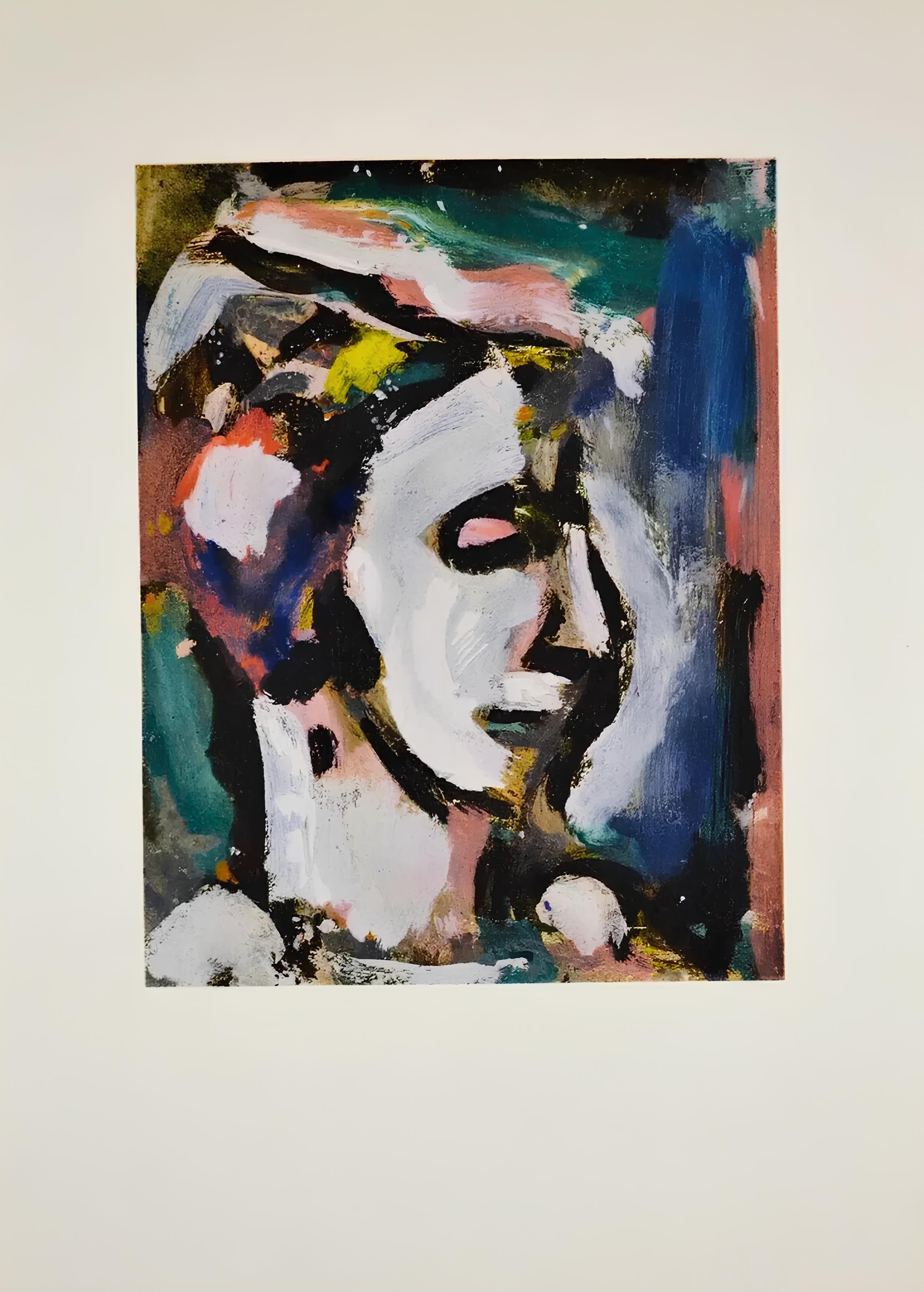 Rouault, Composition, Visages (after) - Black Figurative Print by Georges Rouault