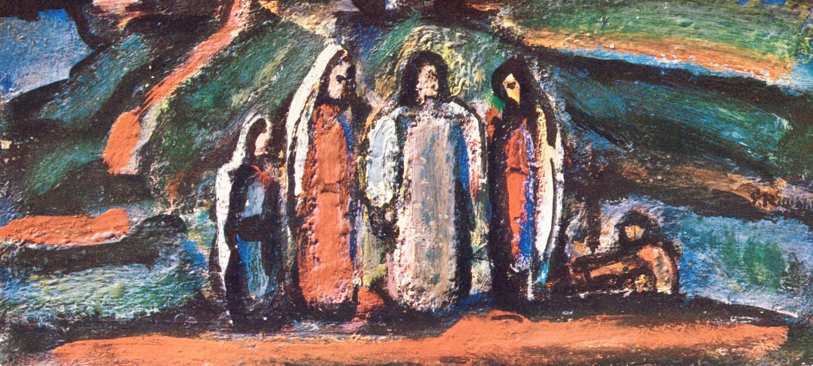 Rouault, Coucher de soleil, Stella Vespertina (d'après) - Gris Figurative Print par Georges Rouault