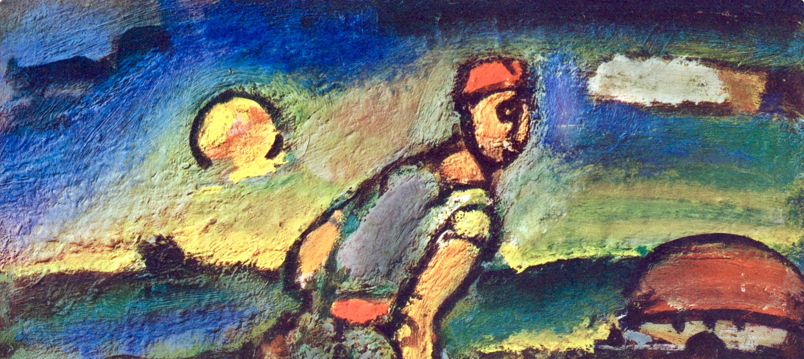 Rouault, Le Fugitif, Stella Vespertina (d'après) - Gris Figurative Print par Georges Rouault
