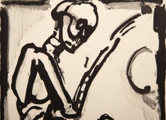 Skeleton, Art Nouveau Etching by Georges Rouault