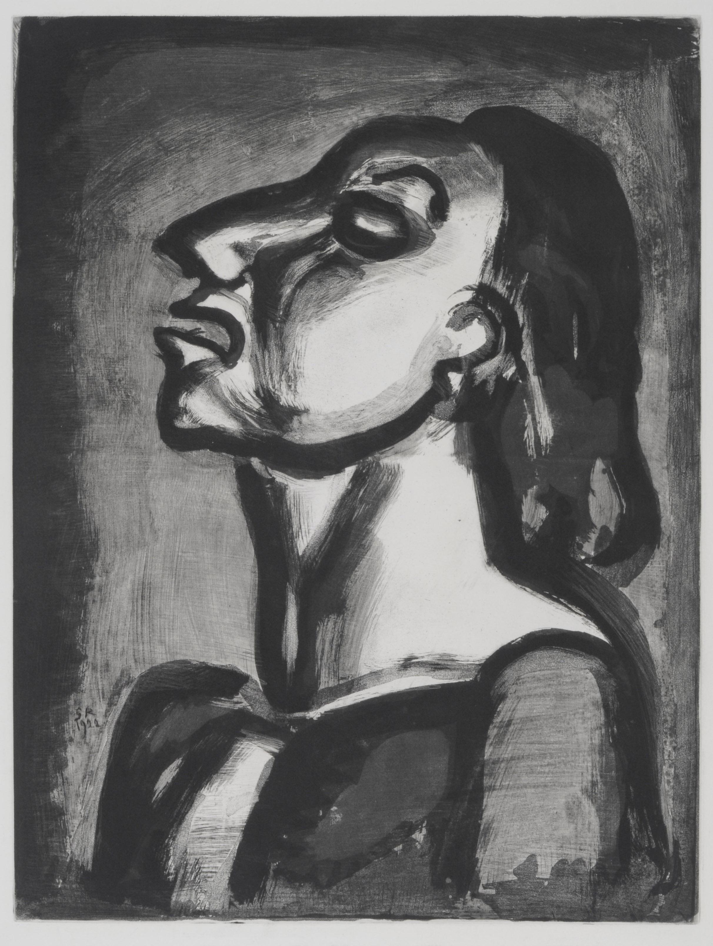 Georges Rouault Figurative Print - Son avocat, en phrases creuses, clame sa totale inconscience (His lawyer, ...