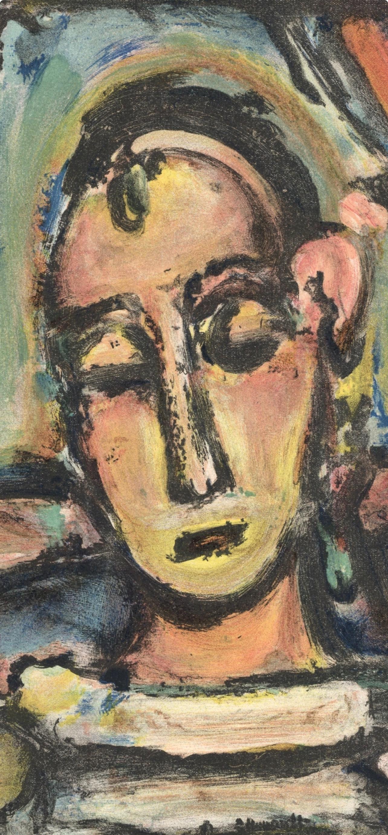 Tête de Jeune Fille, Verve: Revue Artistique et Littéraire - Print by Georges Rouault