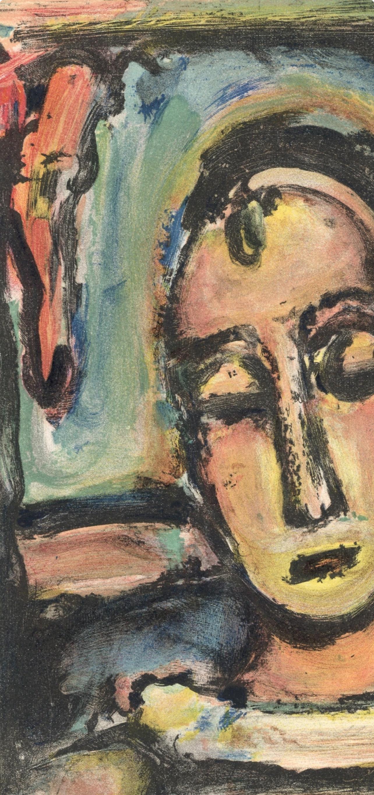 Tête de Jeune Fille, Verve: Revue Artistique et Littéraire - Fauvist Print by Georges Rouault