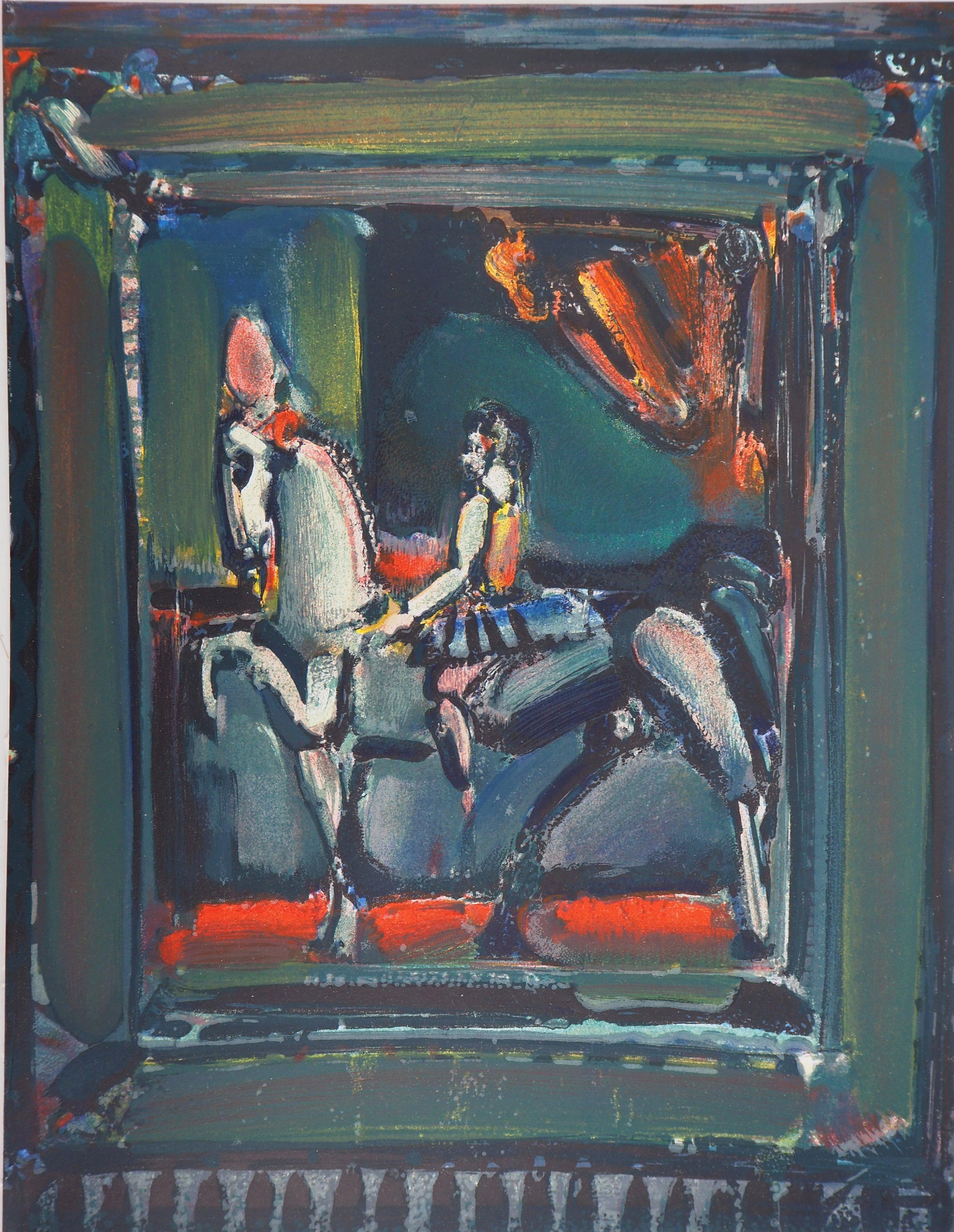 Georges Rouault Figurative Print - The Horse Rider - Original lithograph, Mourlot