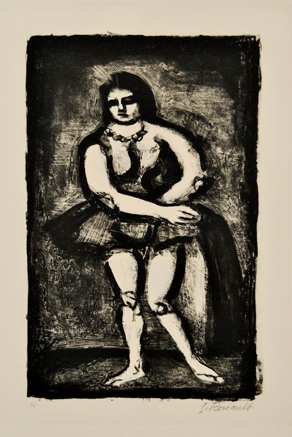 Georges Rouault Figurative Print - The Horsewoman - Original Lithograph by G. Rouault - 1926