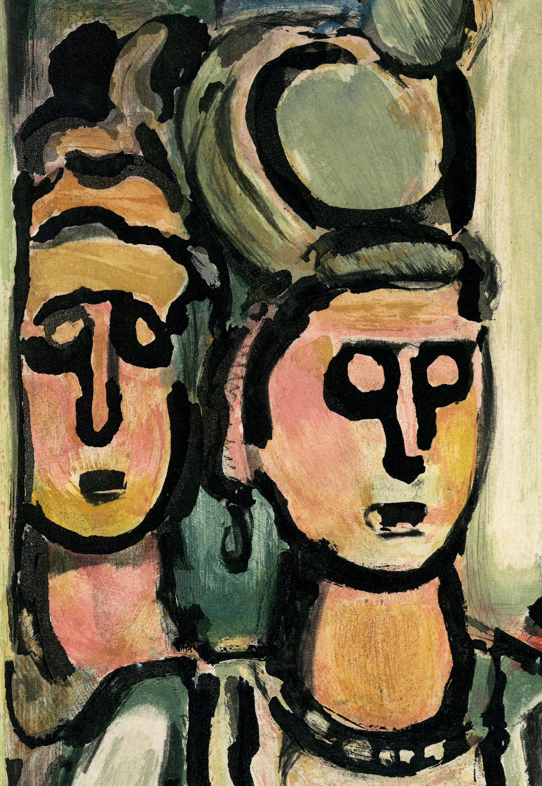 Trio - French School Print by Georges Rouault