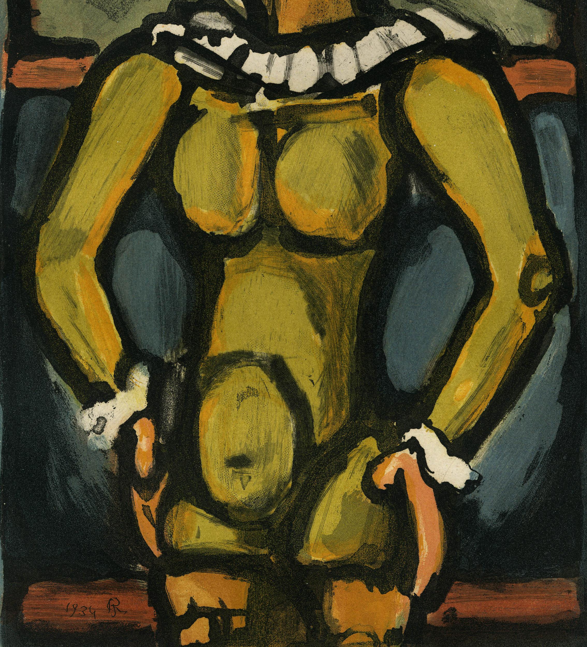Triste Os (Traurige Knochen) (Schwarz), Figurative Print, von Georges Rouault