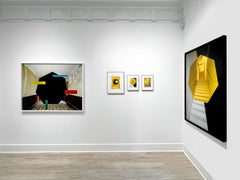 Noir, bleu, rouge, jaune, architecture et  installation , peinture