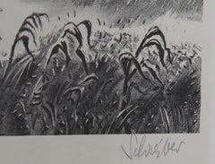 Going Home, Modern Black and White Lithograph by Georges Schreiber