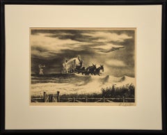 "In Tennessee, " Georges Schreiber, ca 1930-40, American Regionalist landscape