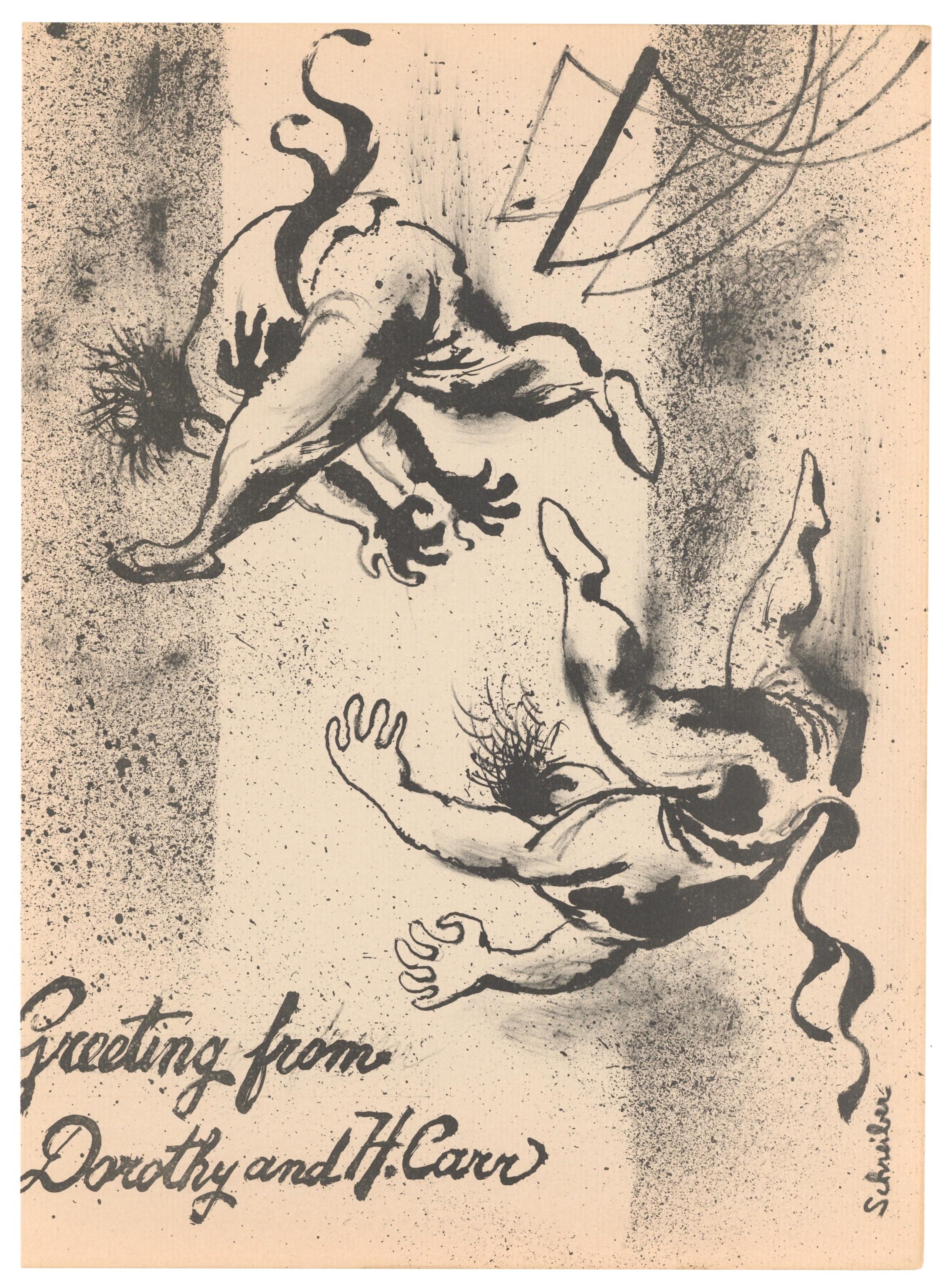 litografía original - Print de Georges Schreiber