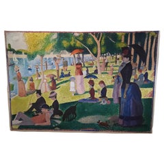 Full Scale Painting Homage Georges Seurat Sunday On La Grande Jatte, 2013