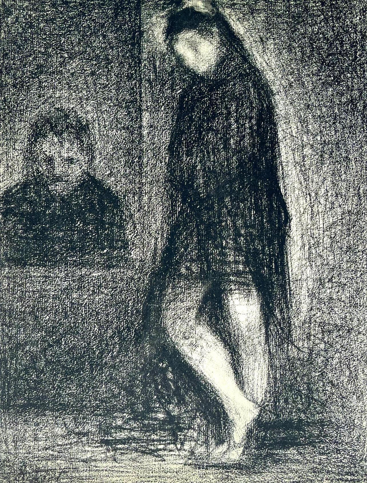Figurative Print Georges Seurat - Seurat, Composition, Derrière le miroir (d'après)