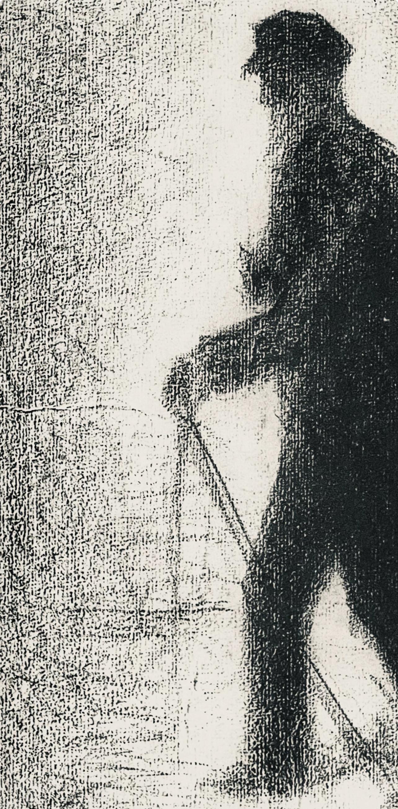 Seurat, En Marche, Seurat (después) - Figurative Print Gris de Georges Seurat
