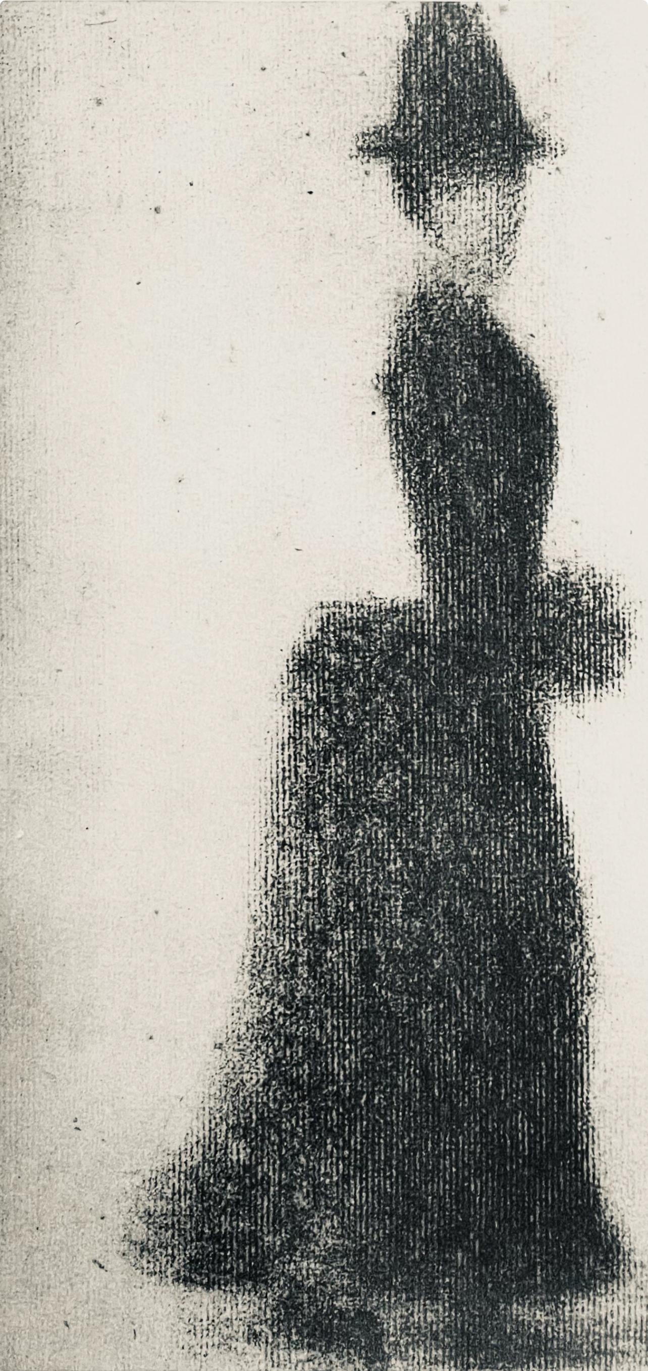 Seurat, Femme au manchon, Seurat (después) - Print Posimpresionista de Georges Seurat
