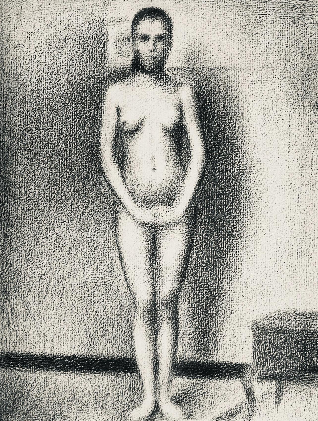 Georges Seurat Figurative Print - Seurat, La poseuse debout, Seurat (after)