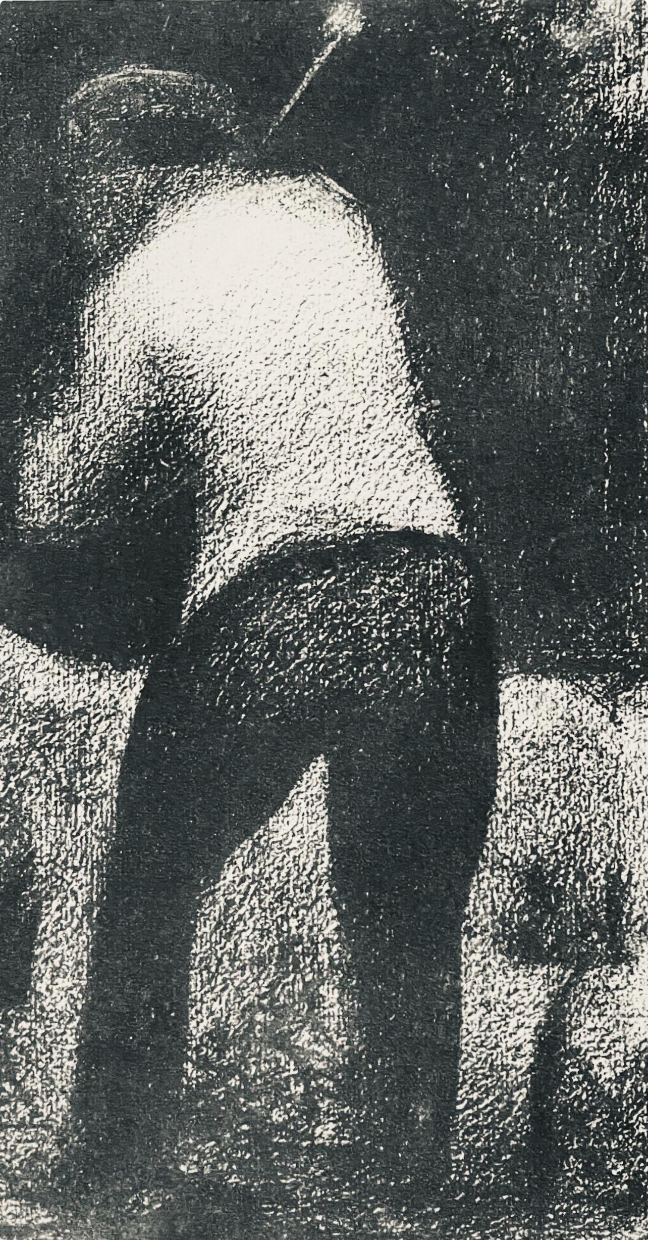 Seurat, Le casseur de pierres, Seurat (after) - Black Landscape Print by Georges Seurat