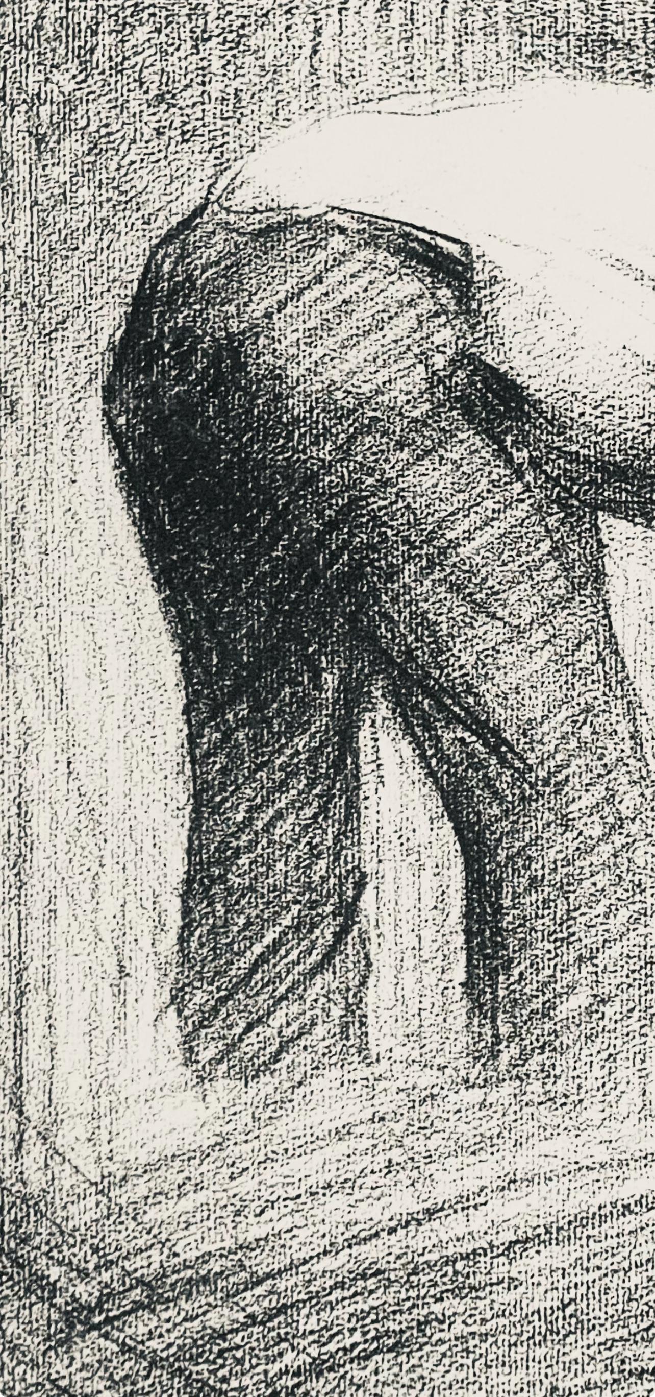 Seurat, Le Moissonneur, Seurat (d'après) - Gris Figurative Print par Georges Seurat