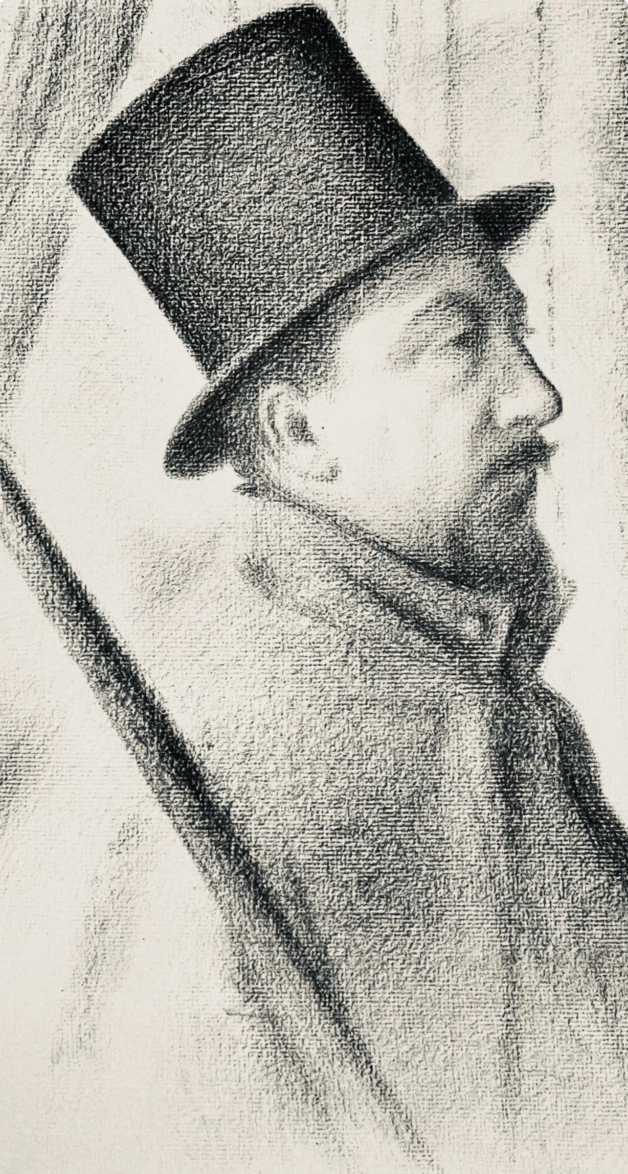 Seurat, Porträt von Paul Signac, Seurat (nach) – Print von Georges Seurat