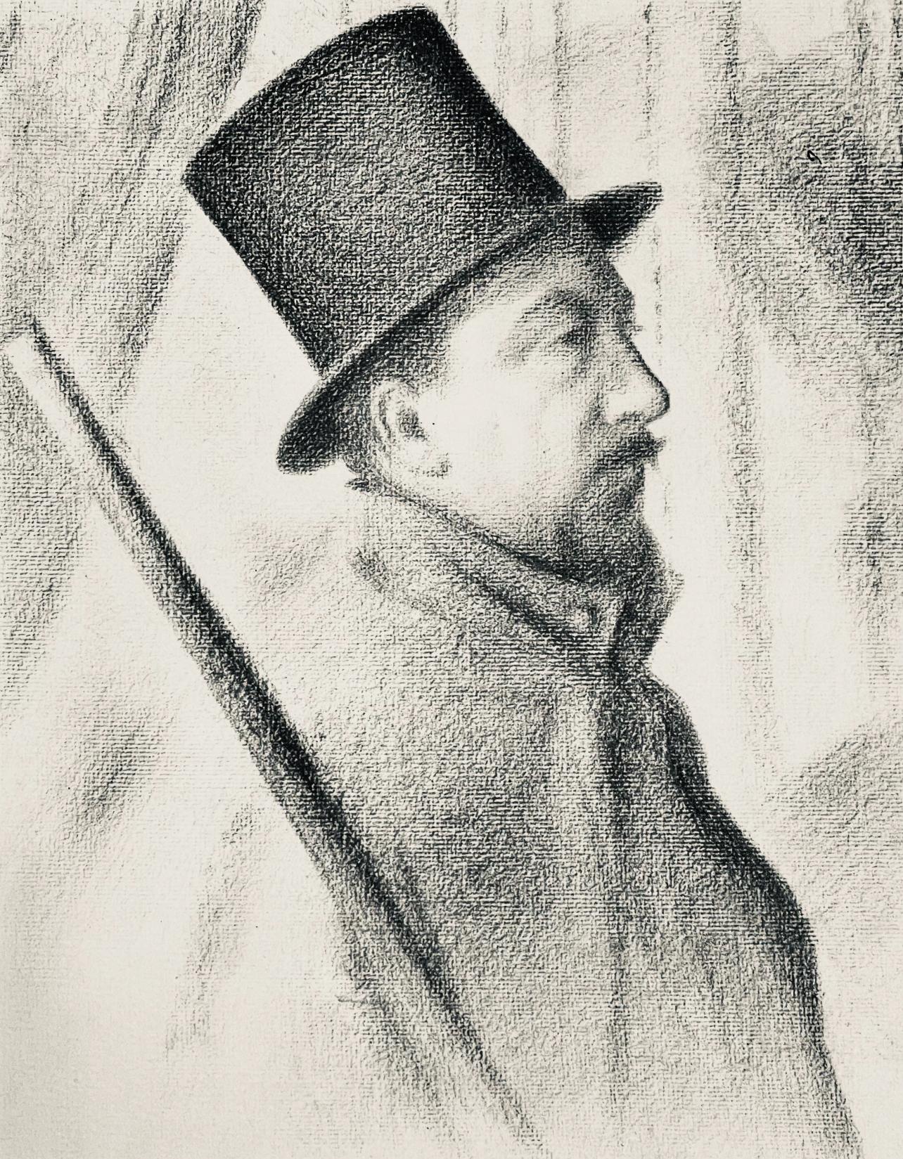 Georges Seurat Figurative Print – Seurat, Porträt von Paul Signac, Seurat (nach)
