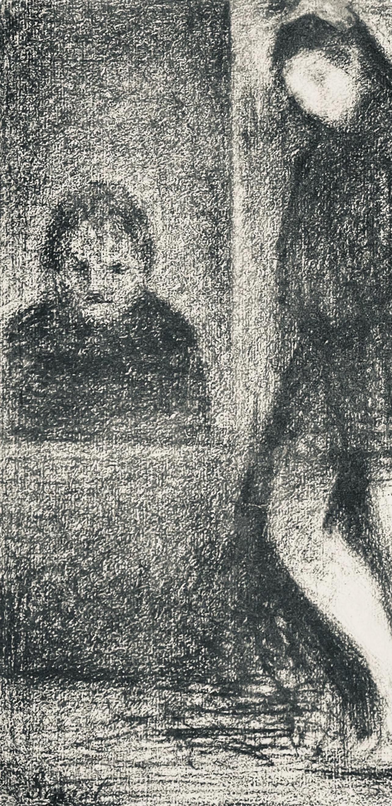 Seurat, Saltimbanques : la danseuse et le caissier - Post-impressionnisme Print par Georges Seurat