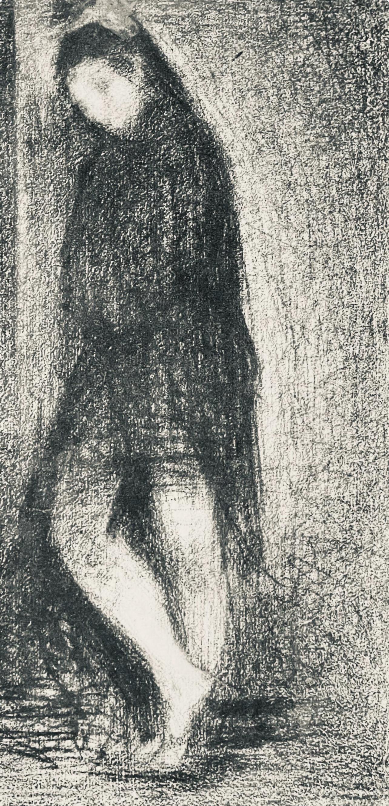 Seurat, Saltimbanques : la danseuse et le caissier - Gris Figurative Print par Georges Seurat