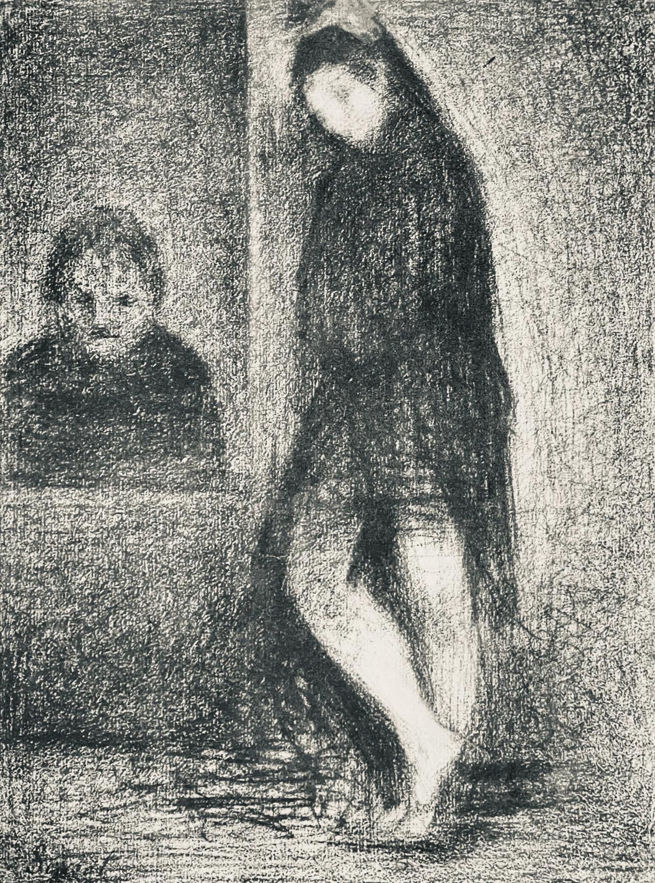 Figurative Print Georges Seurat - Seurat, Saltimbanques : la danseuse et le caissier