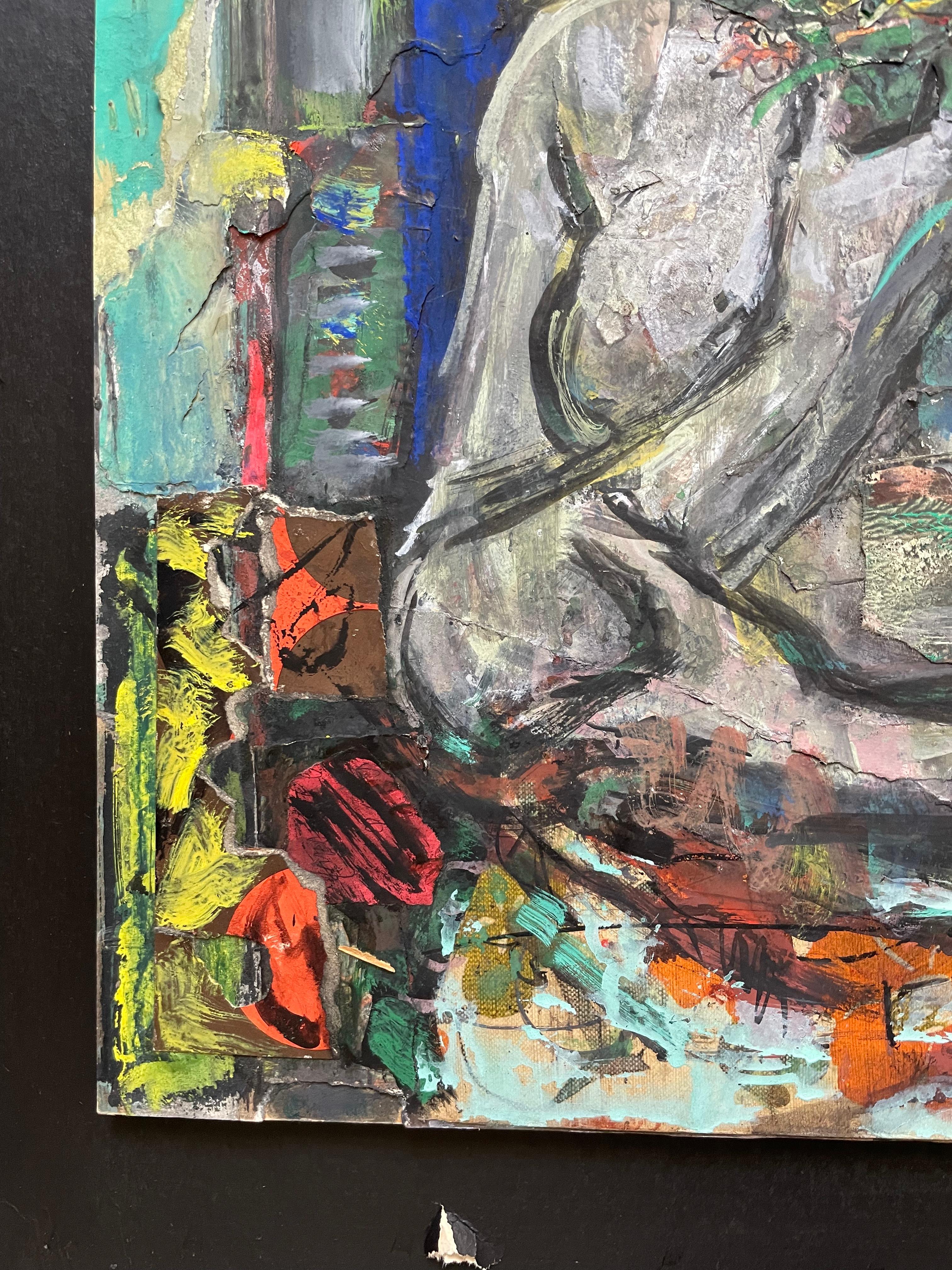 Georges Simonka, Portrait Of A Woman, Mixed Media For Sale 3