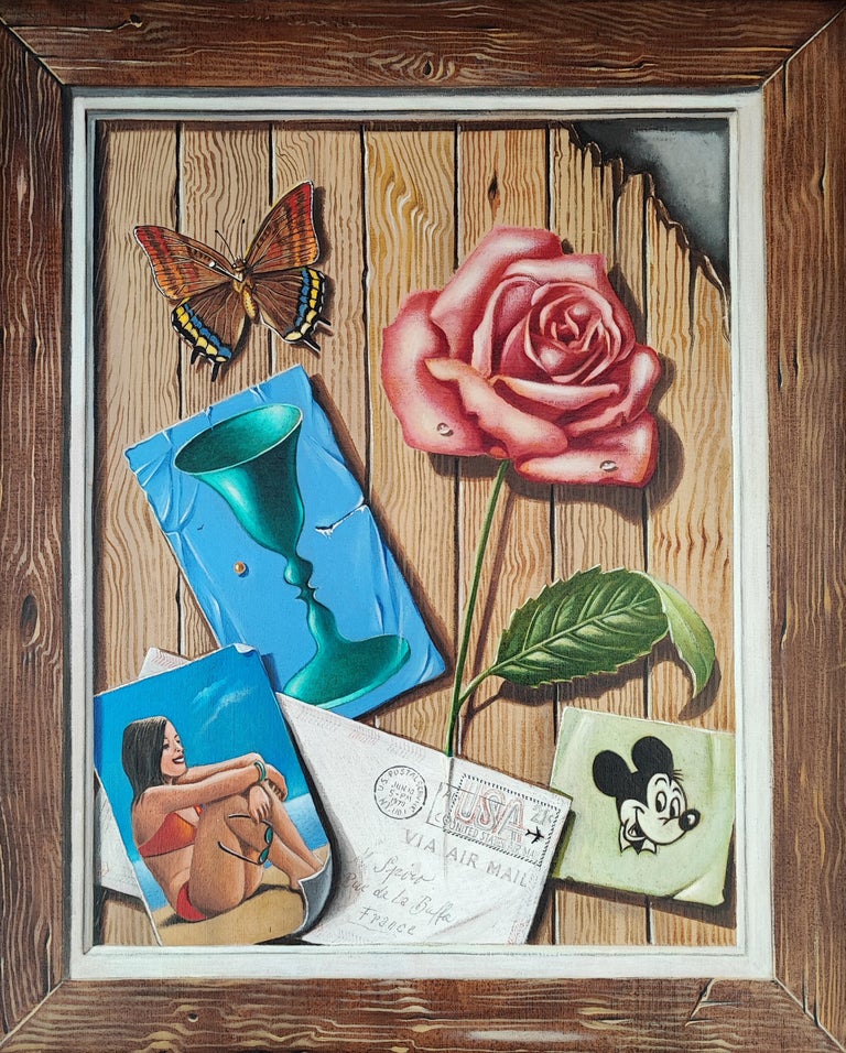 Spiro Optical illusion with the rose For Sale at 1stDibs