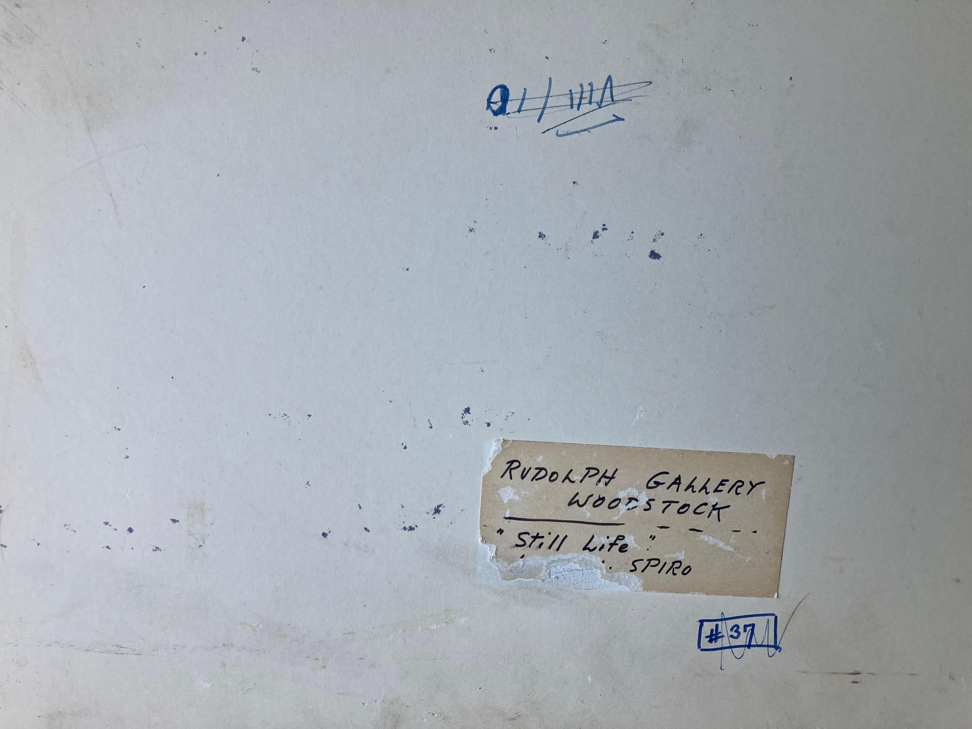 Milieu du XXe siècle Georges Spiro, peinture à l'huile sur carton, nature morte/surréaliste en vente