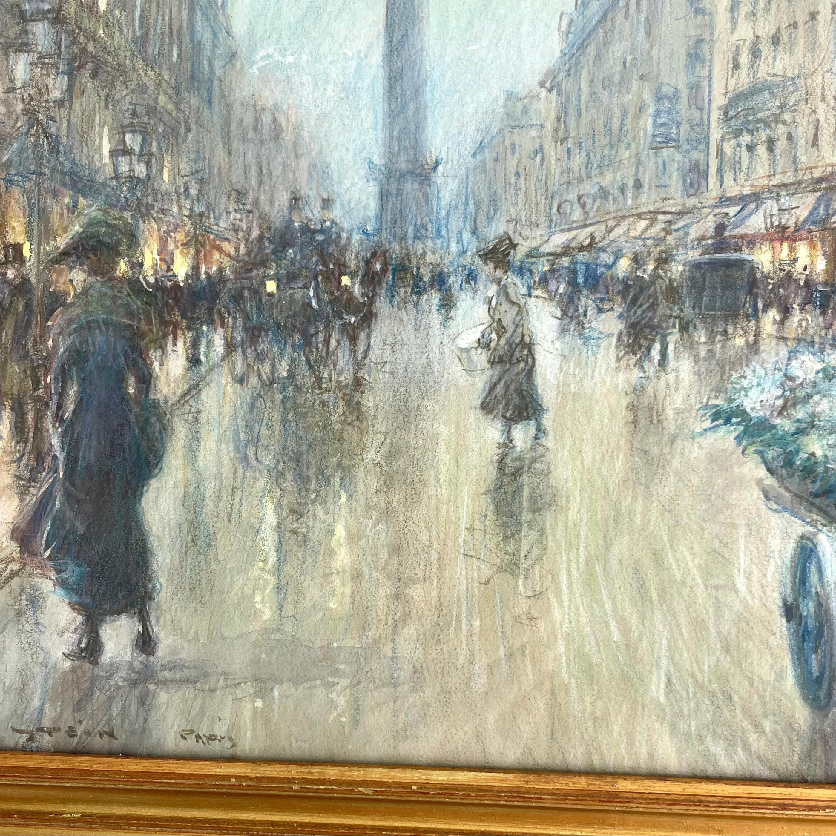 Georges Stein (1864-1917) - Scène de rue, rue de la Paix avec la Colonne Vendome en vente 11