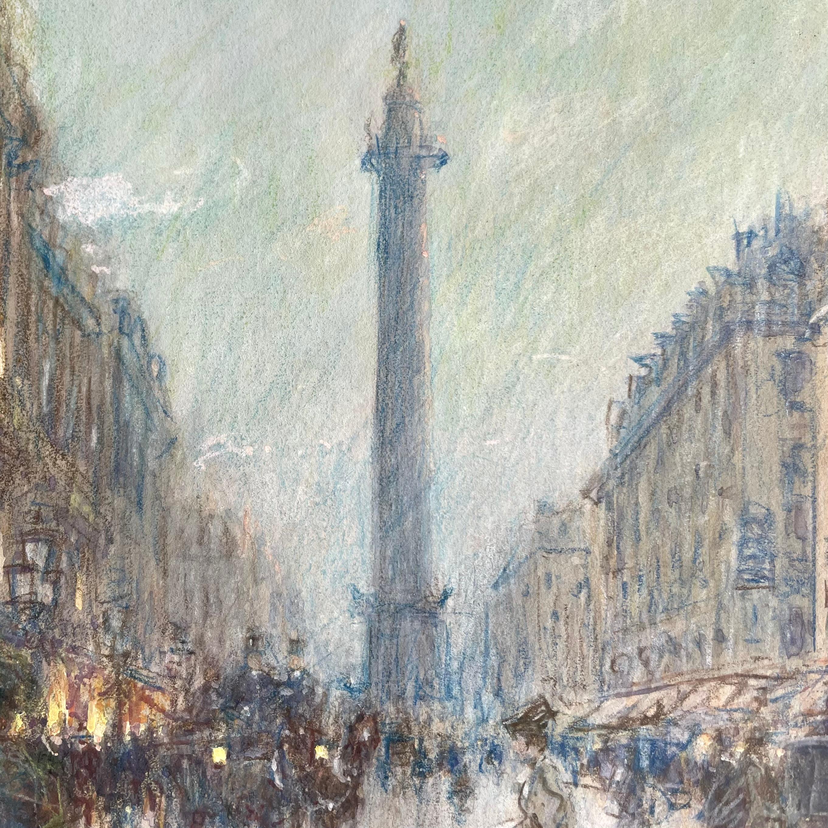 Georges Stein (1864-1917) - Scène de rue, rue de la Paix avec la Colonne Vendome en vente 2