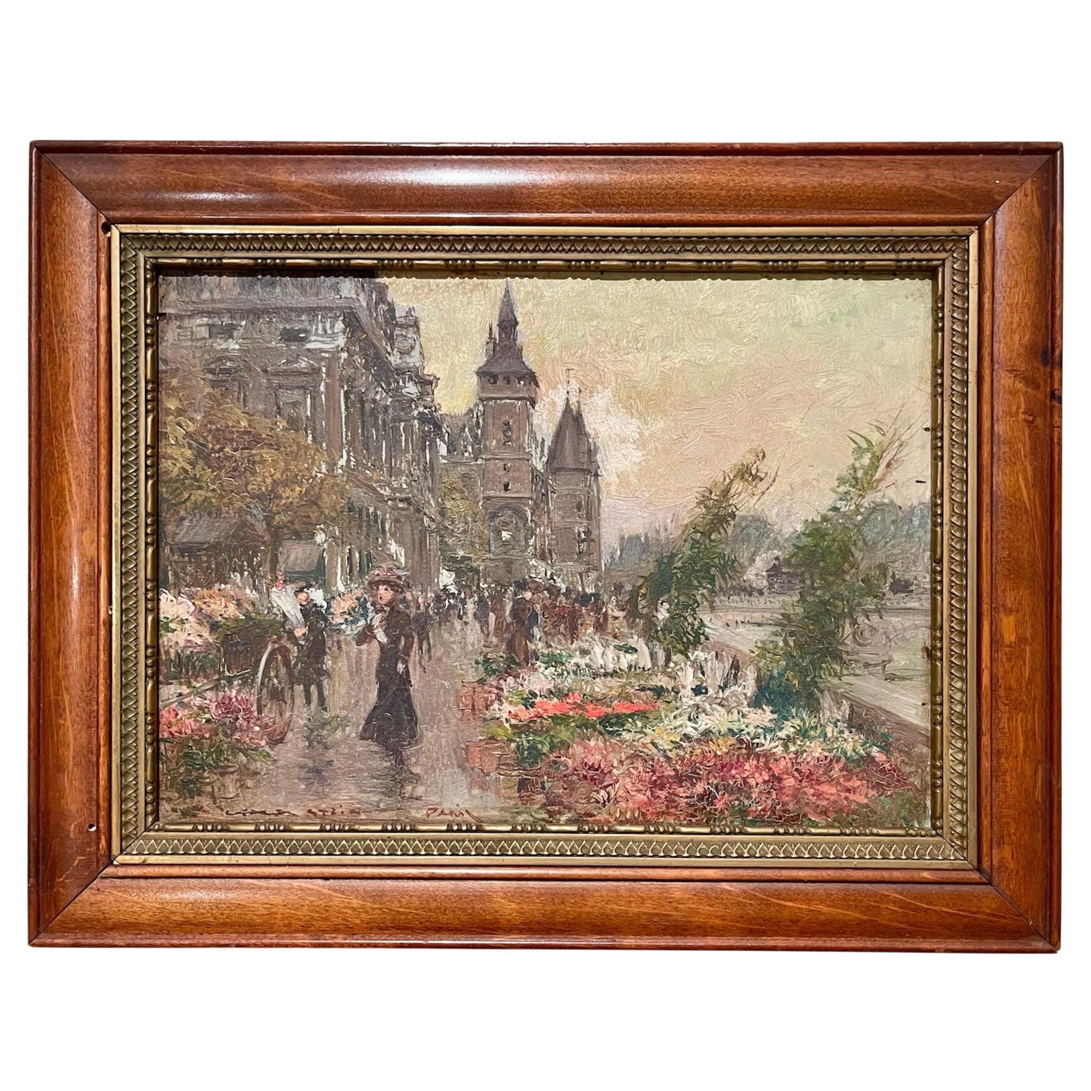 Georges Stein - Blumenmarkt, Quai De l'Horloge Paris im Angebot