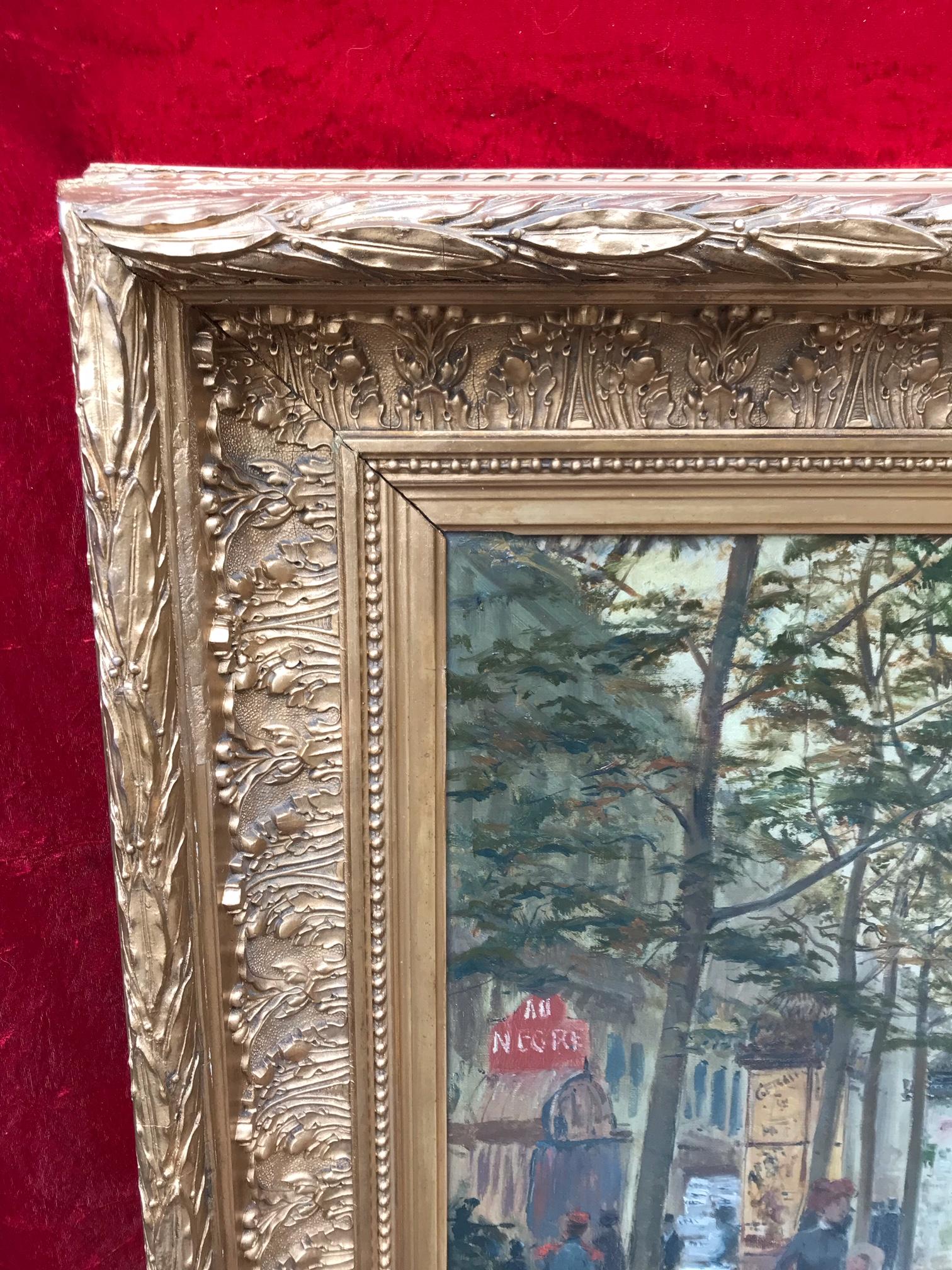 Vista de París con Personajes hacia 1900 en venta 5