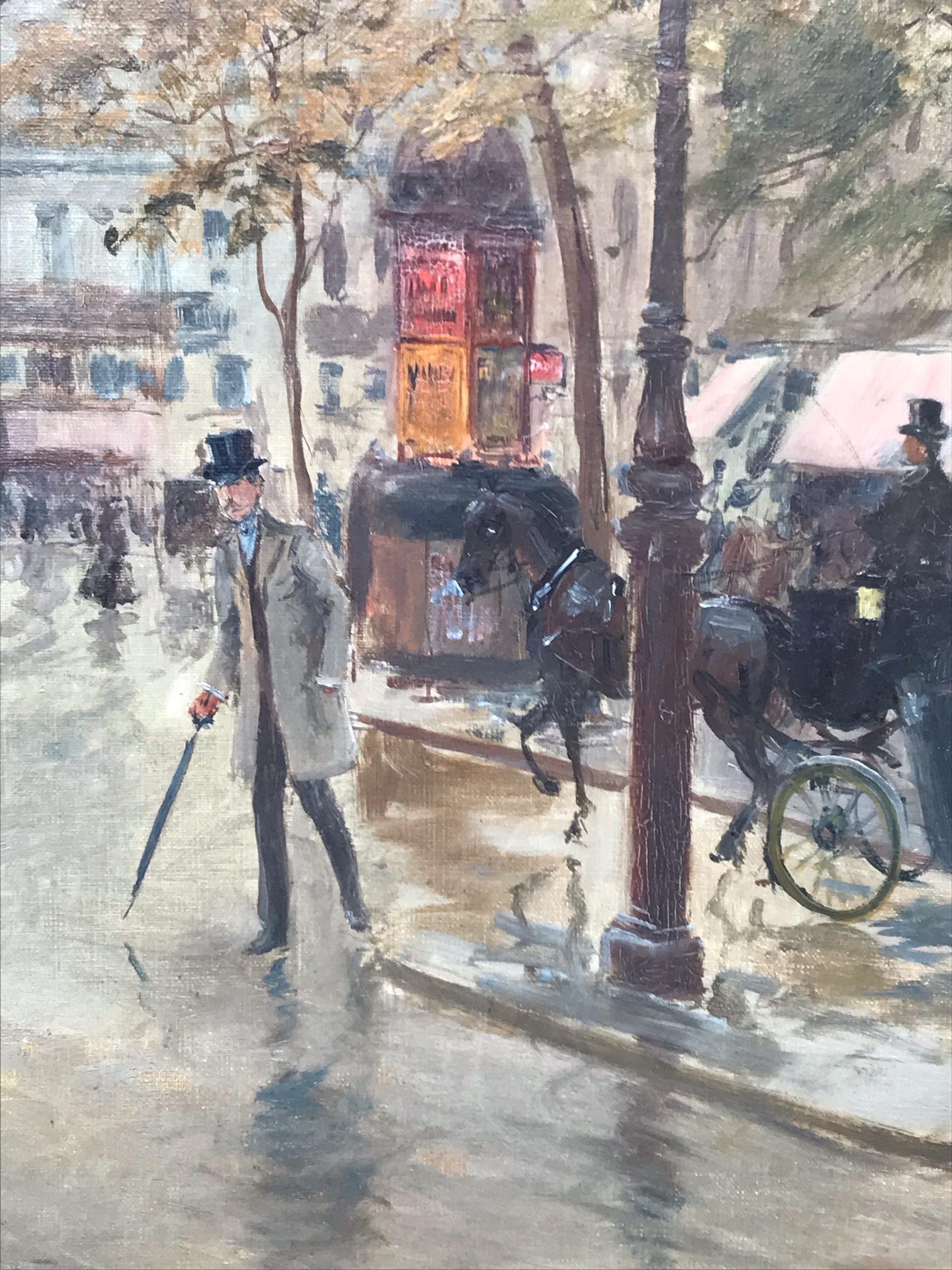 Vista de París con Personajes hacia 1900 en venta 1