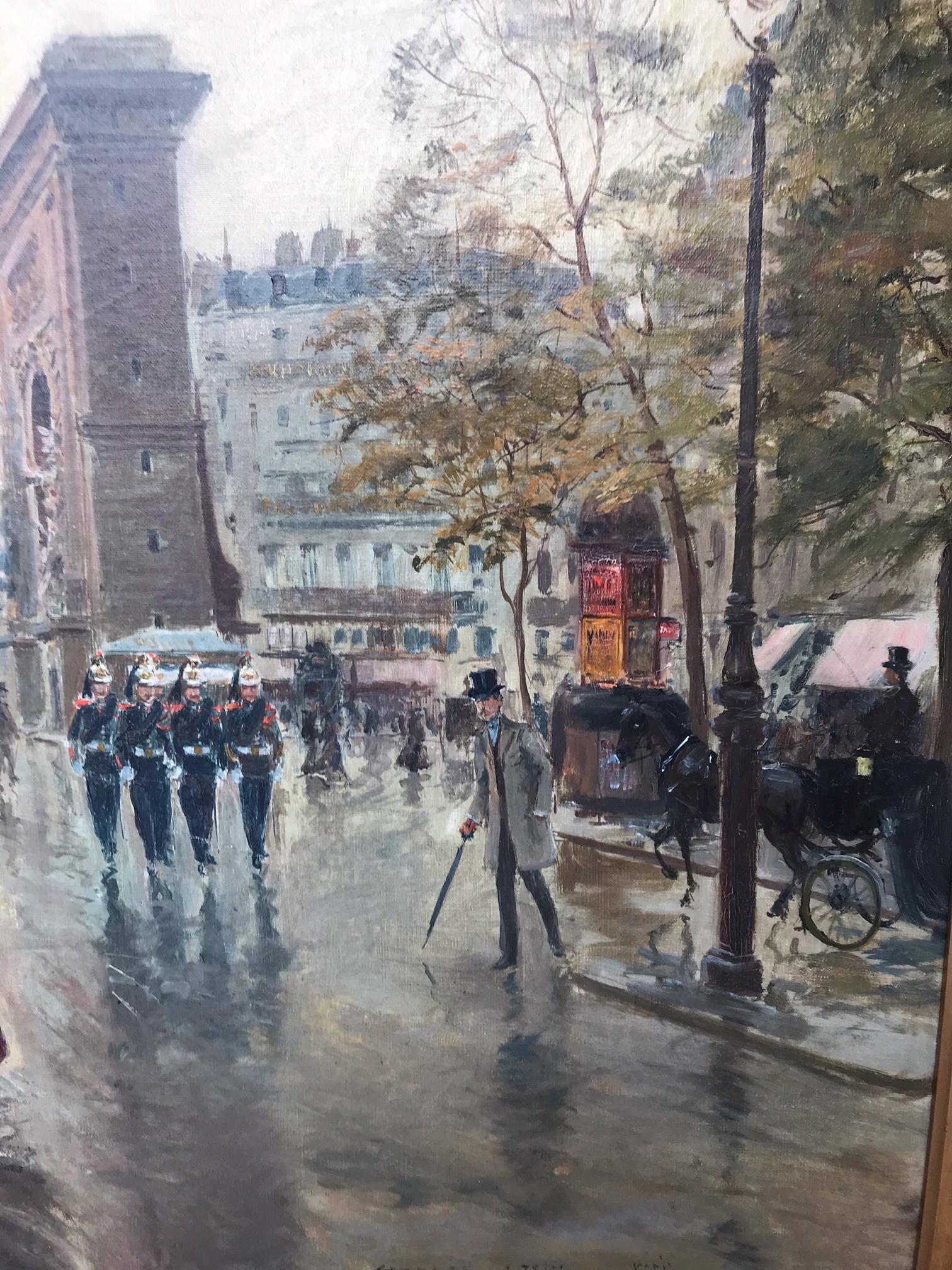 Vista de París con Personajes hacia 1900 en venta 2