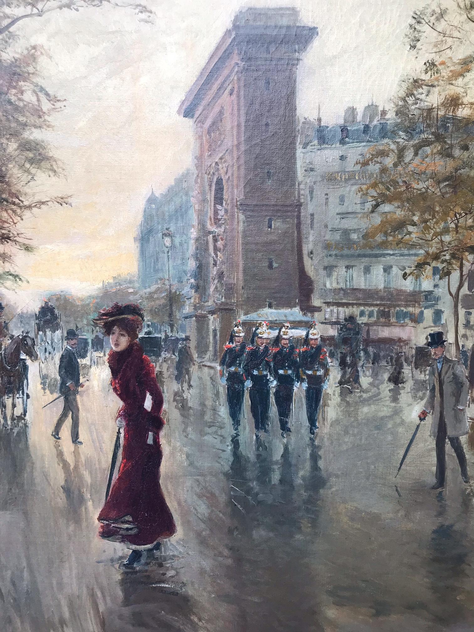 Vista de París con Personajes hacia 1900 en venta 3