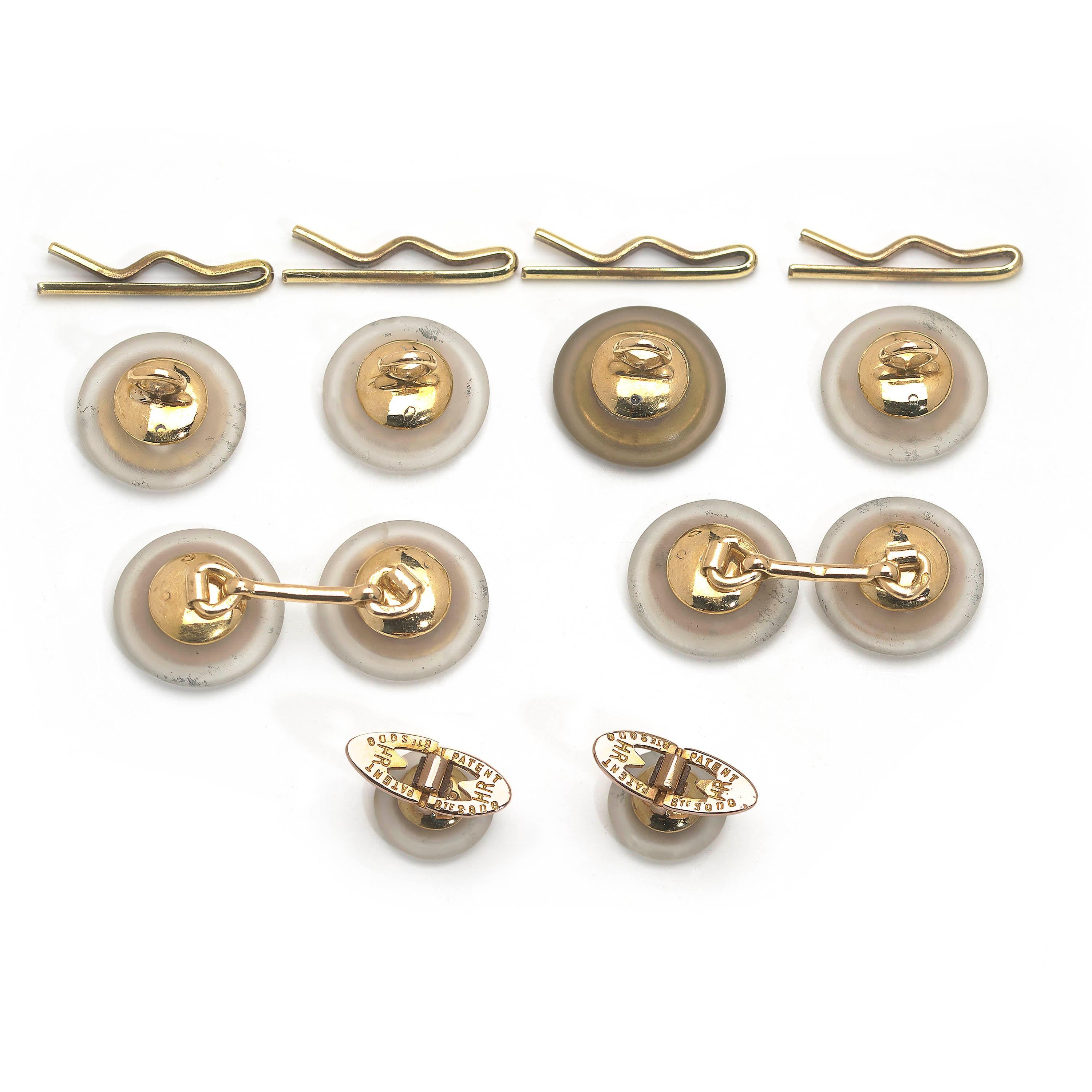 Taglio a rosa Georges Thibault - Set di abiti in onice, diamanti e cristalli di rocca in stile Art Déco francese in vendita