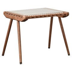 Georges Tigien — Beech & “Fil Prénas” Cord Stool, Pradera, France, circa 1960