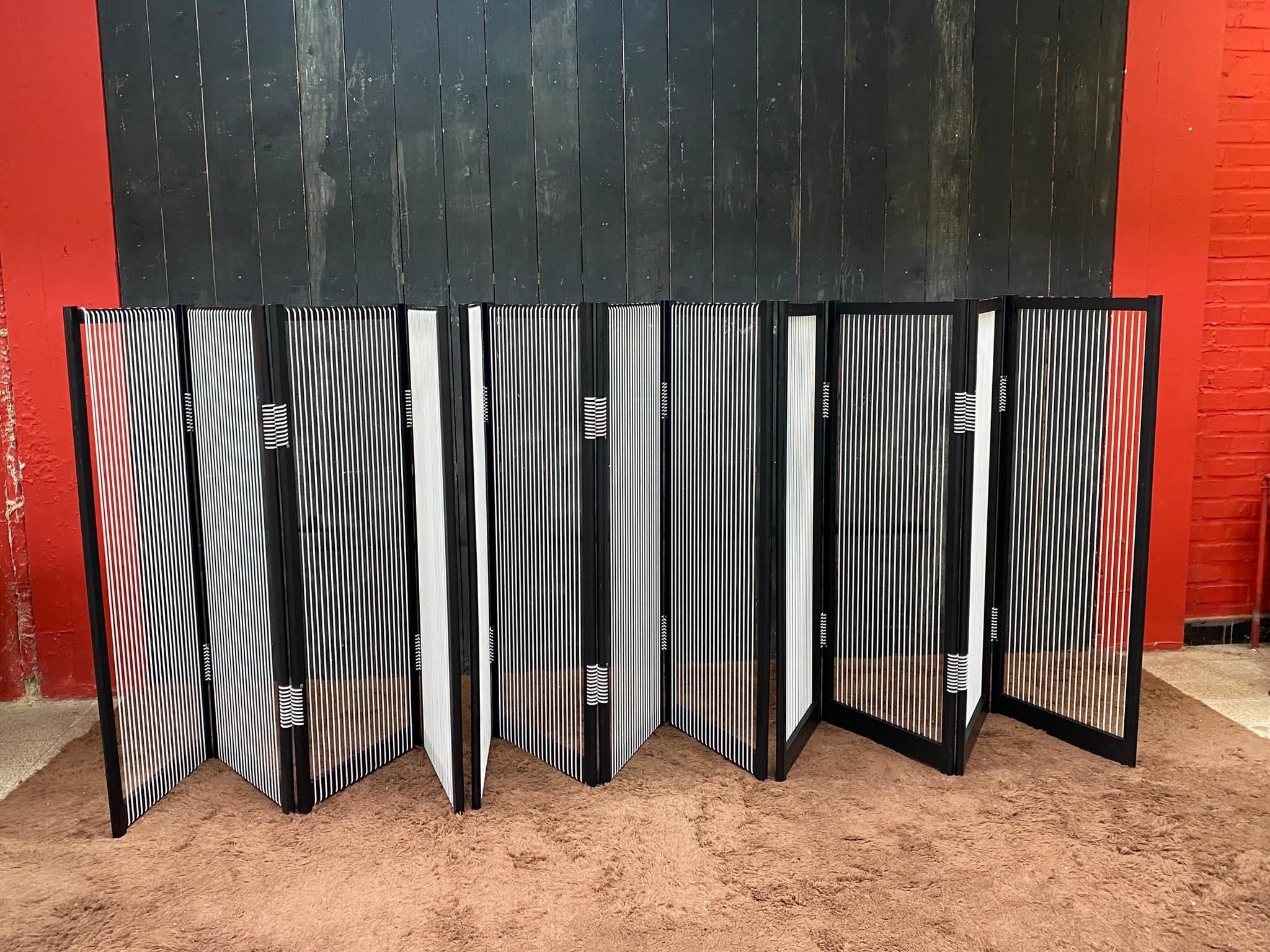 Georges TIGIEN 3 Screens in Lacquered Wood and Plastic 