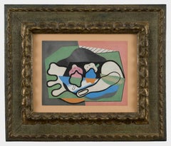 Main tenant des fraises by Georges Valmier - Still life, work on paper, gouache