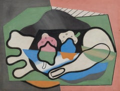 «Main tenant des fraises», de Georges Valmier - Naturaleza muerta, obra sobre papel, gouache