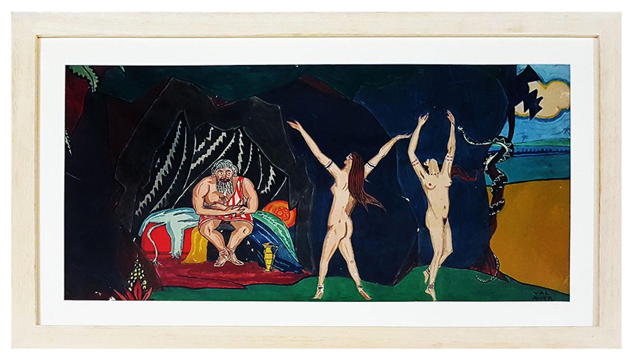 Die Versuchung  ist ein modernes Kunstwerk von Georges Valmier aus dem frühen 20. Jahrhundert.

Gemischte farbige Temperamalerei.

Handsigniert am unteren Rand.

Georges Valmier (Angoulême, 11. April 1885 - Paris, 25. März 1937) war ein
