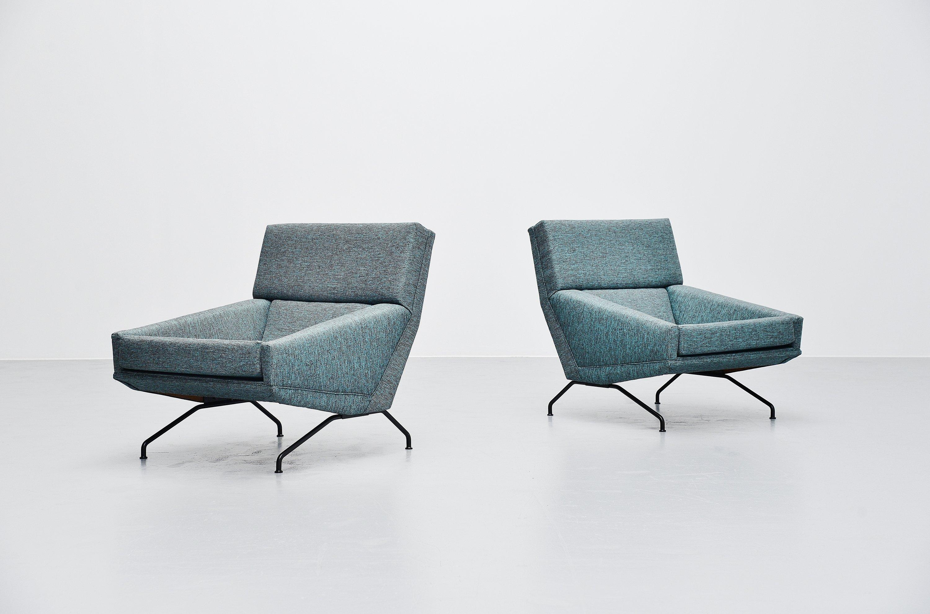 Georges van Rijck Lounge Chairs Beaufort Belgium 1960 1