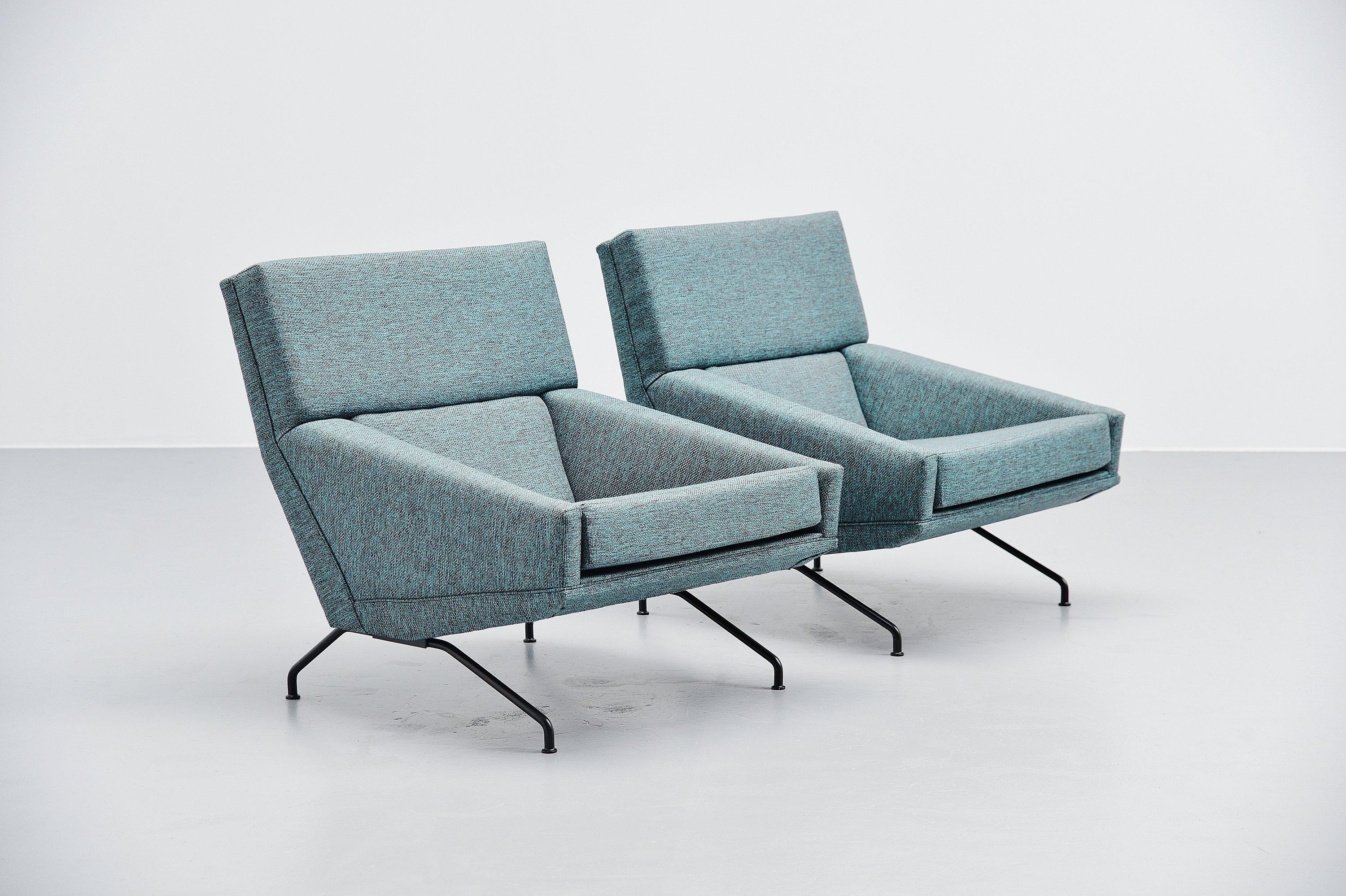 Mid-Century Modern Georges van Rijck Lounge Chairs Beaufort Belgium 1960